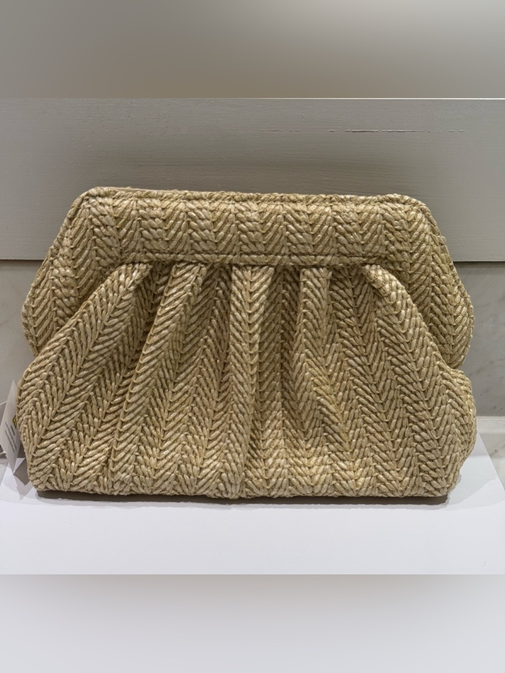 New With Tags Shiraleah Woven Clutch With Magnetic Closure